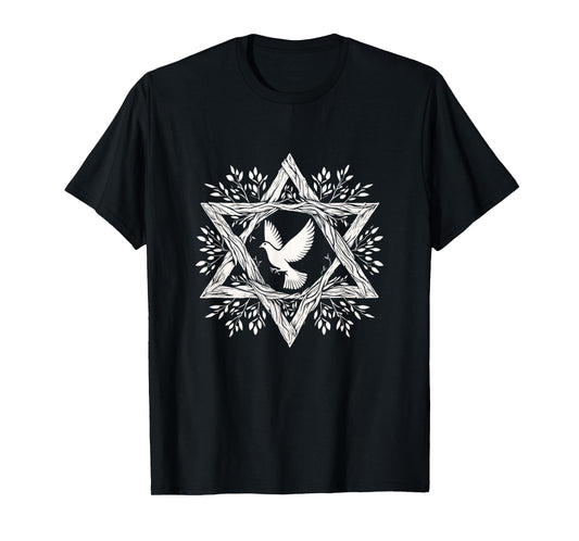 Peace Dove Star Of David Shalom Salam World Peace Now T-Shirt