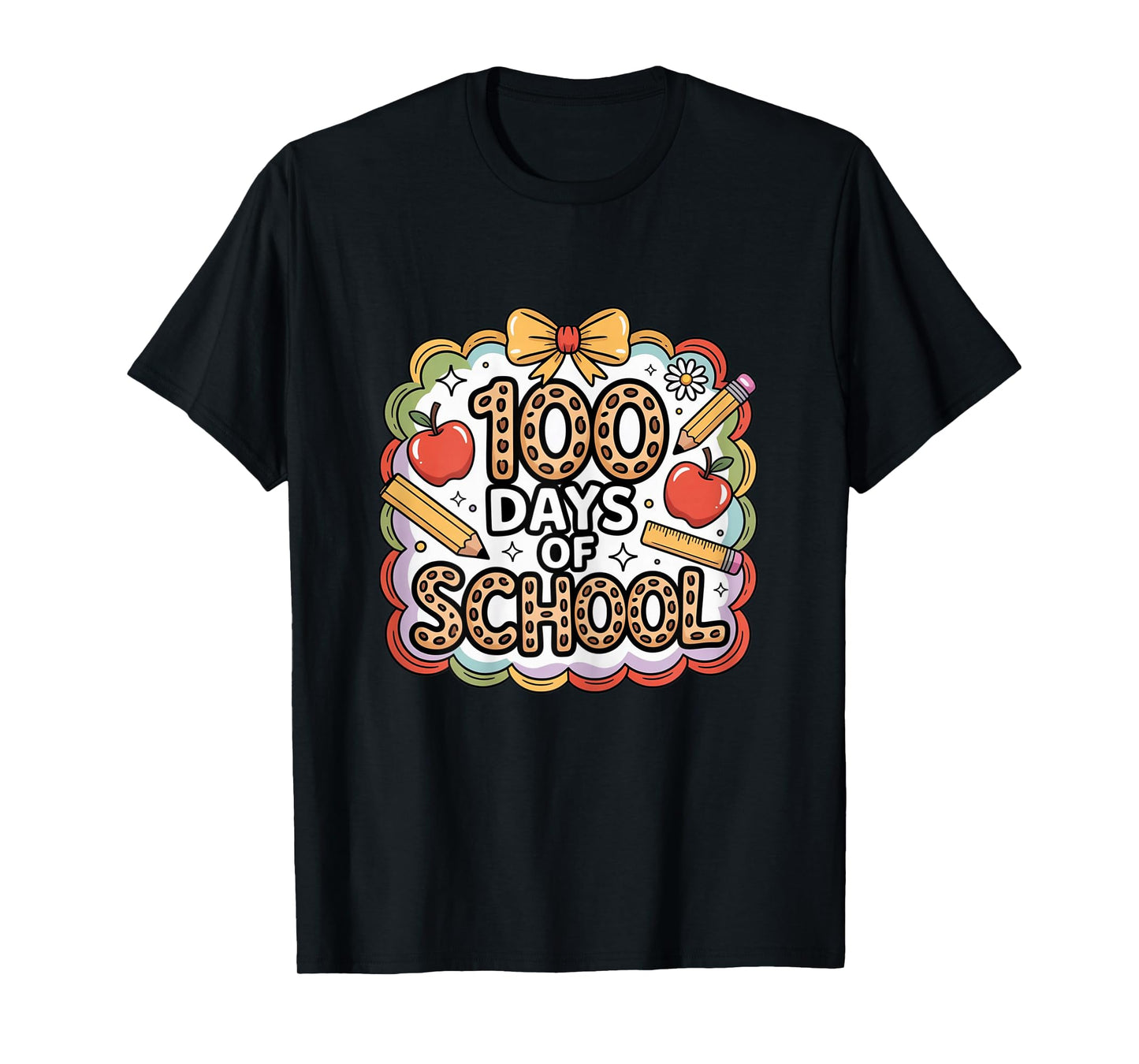 100 Days of School Leopard Design for Teachers and Students T-Shirt