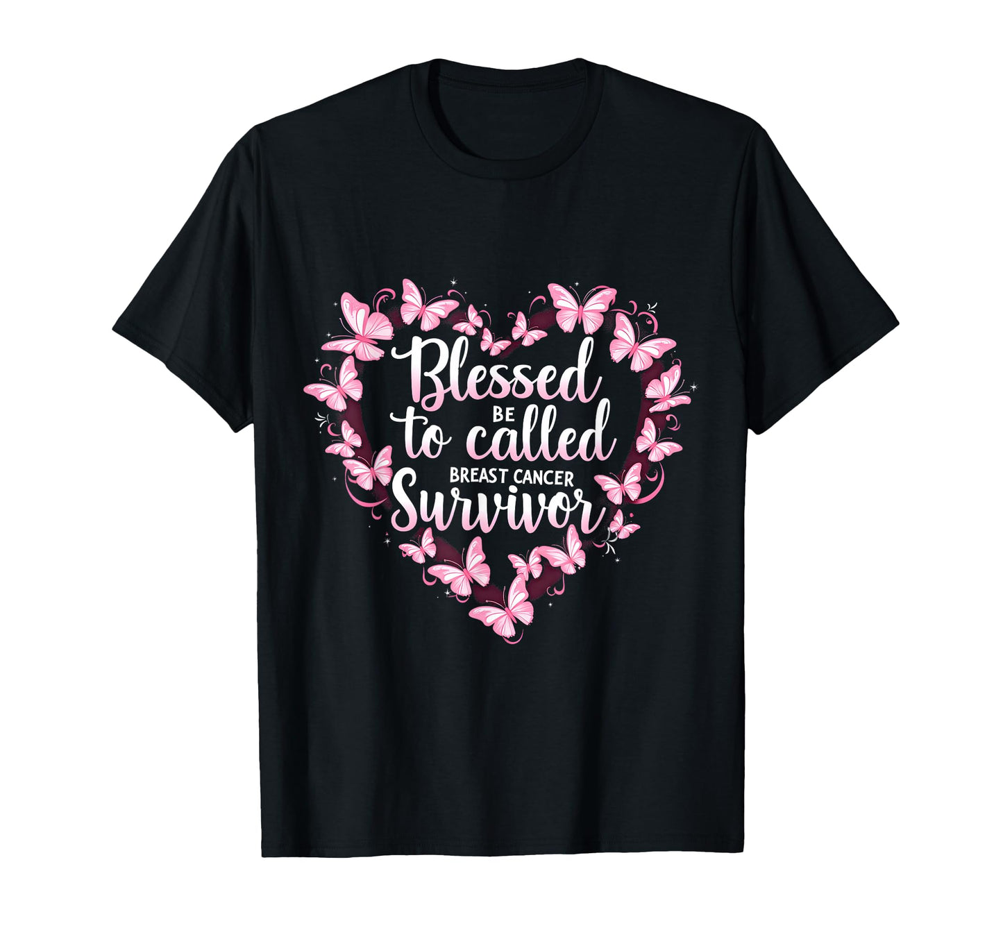 Blessed Breast Cancer Survivor Awareness Christian Women T-Shirt