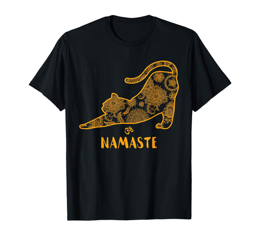 Cat Yoga Namaste OM - Funny Yoga Gift Men Women Girls Kids T-Shirt