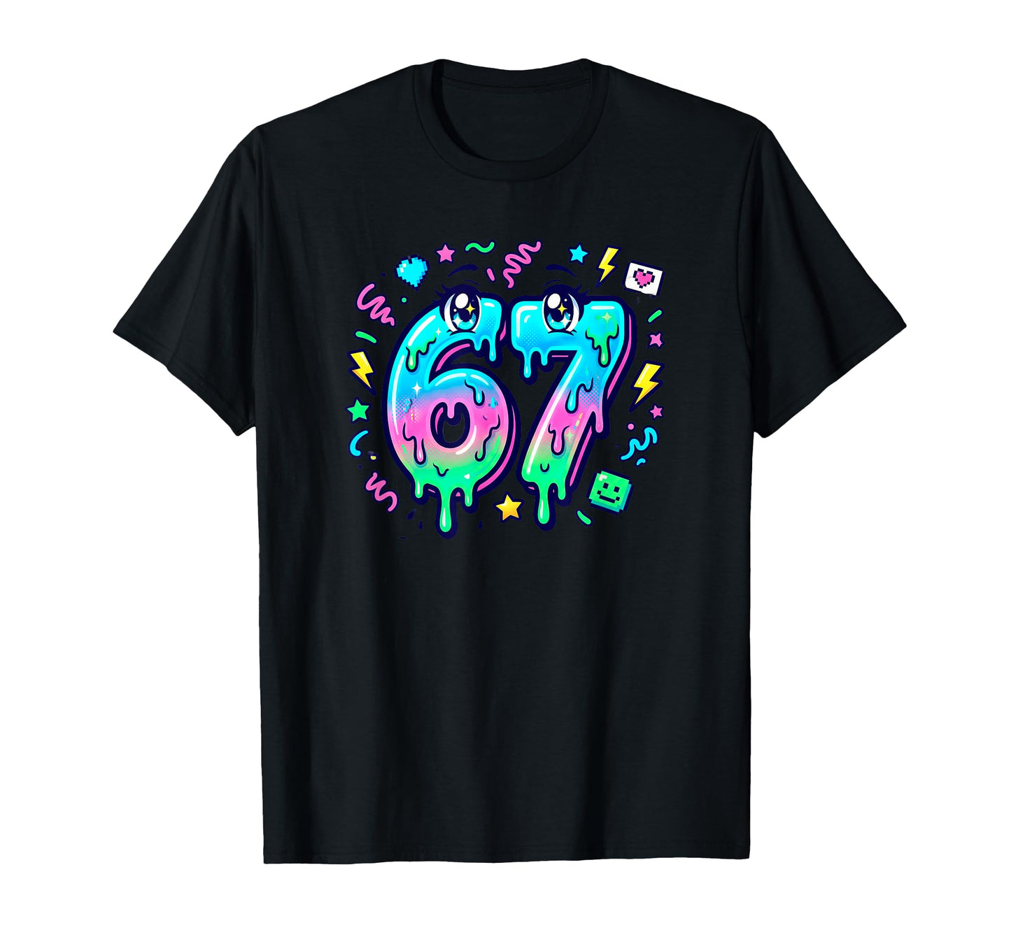 67 Kawaii Brainrot Design T-Shirt