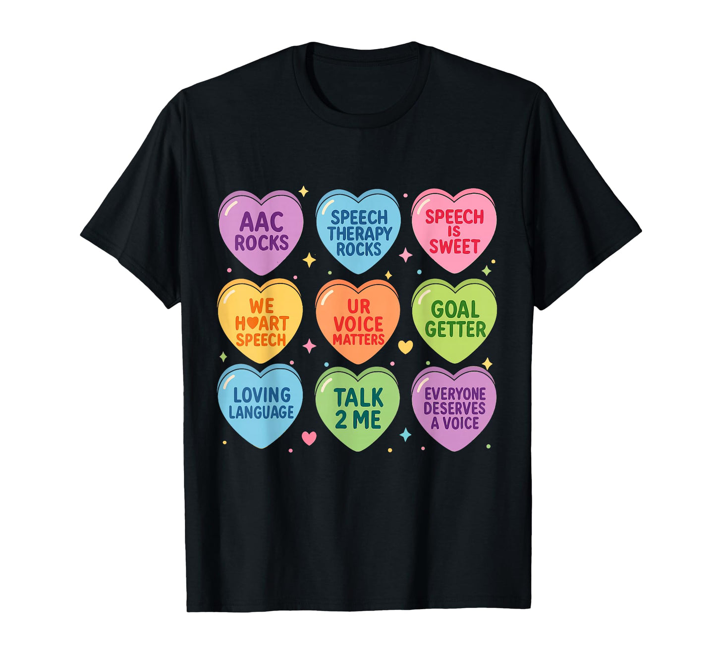 Speech Therapy Language Pathologist Autism Hearts Valentines T-Shirt