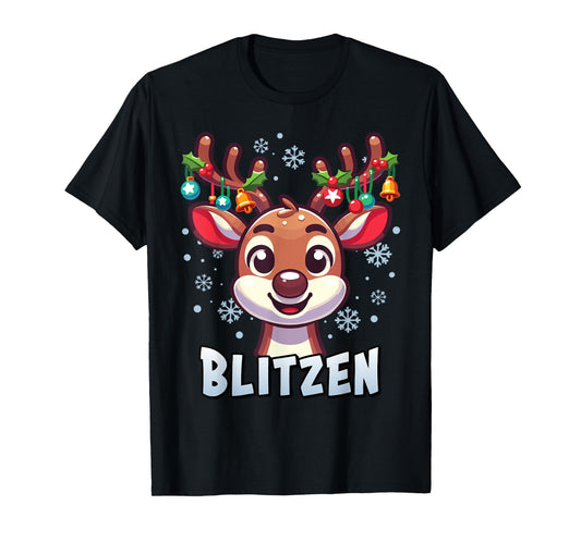 Santa’s Reindeer Blitzen Xmas Group Costume T-Shirt