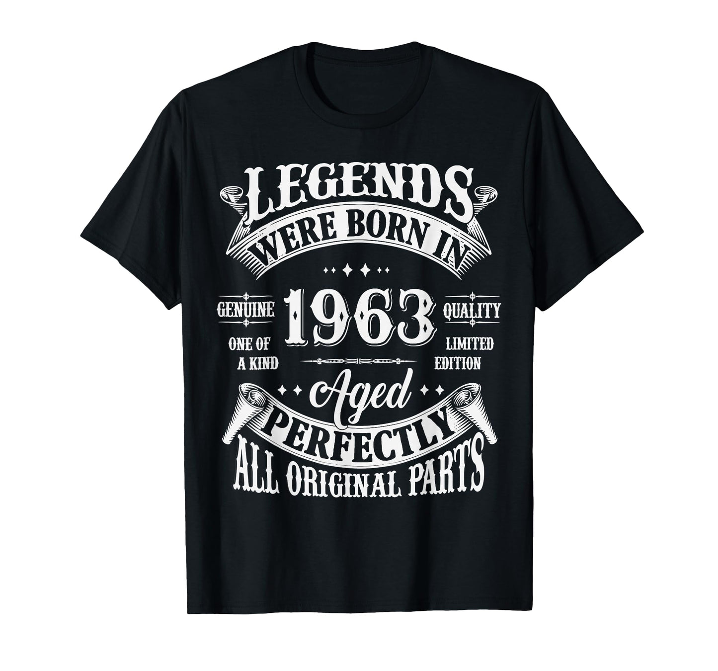 62nd Birthday Tee 62 Years Old Vintage Legends Born In 1963 T-Shirt