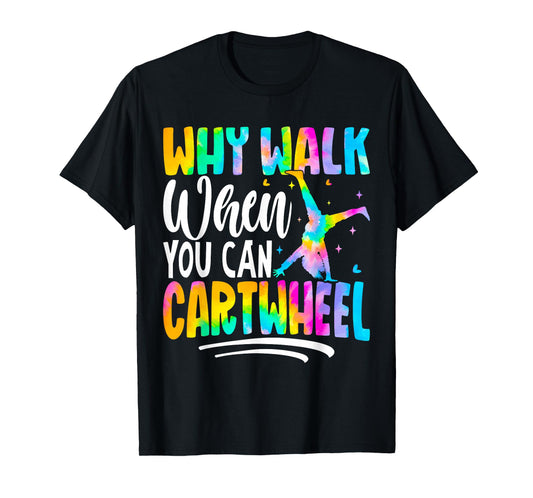 Cartwheel Gymnast Girl Tie Dye Gymnastic Girl Tumbling T-Shirt