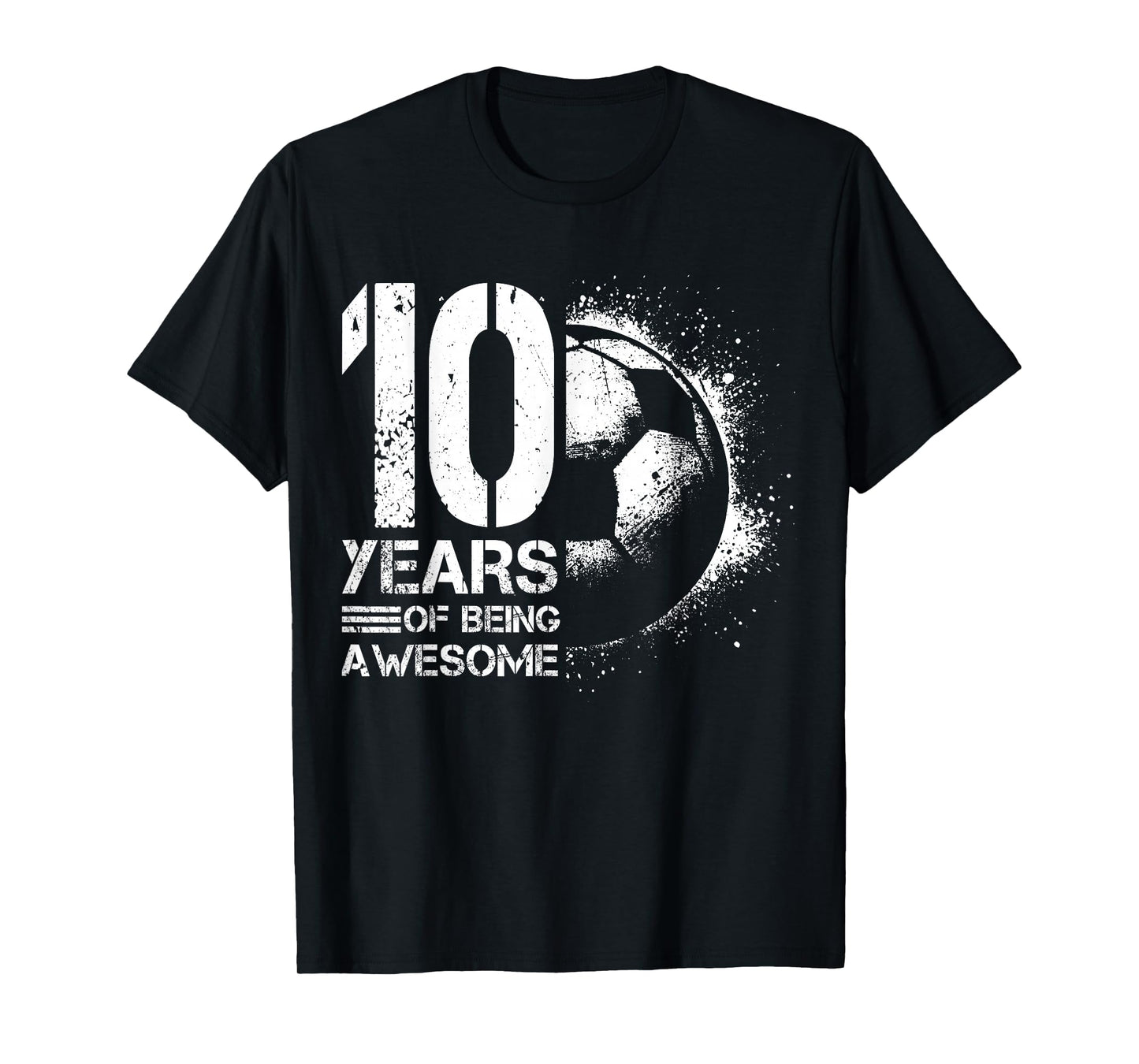 10th Birthday Boy Girl Soccer Player Football 10 Years Old T-Shirt