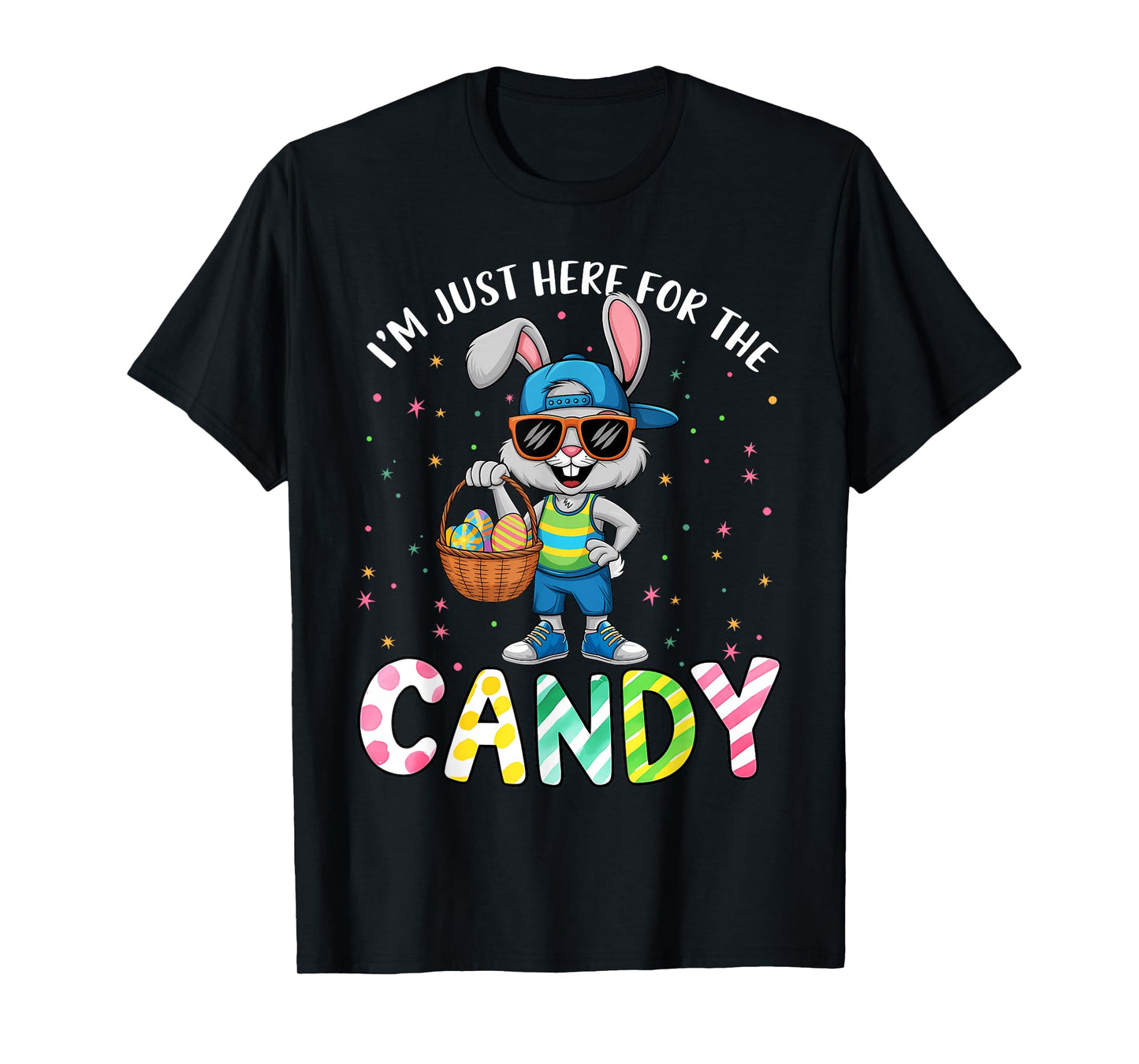 Kids Boys Im Just Here for The Candy Easter Kid Boy Toddler T-Shirt