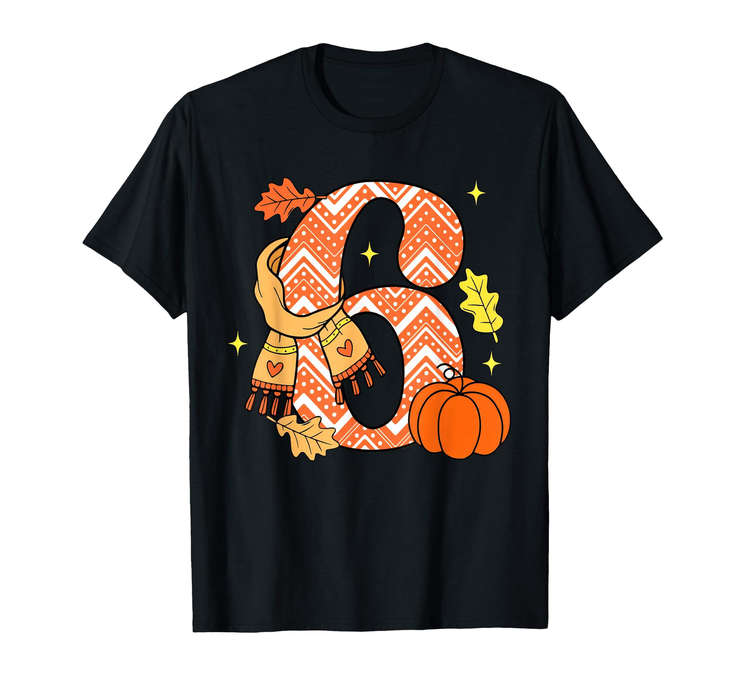 Number 6 67 Fall Autumn Pumpkin Meme Funny Six Seven T-Shirt