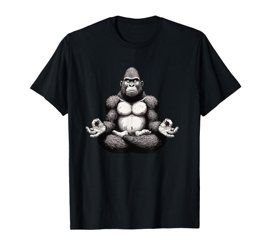 Meditation Gorilla Yoga Pose Relaxing Animal T-Shirt