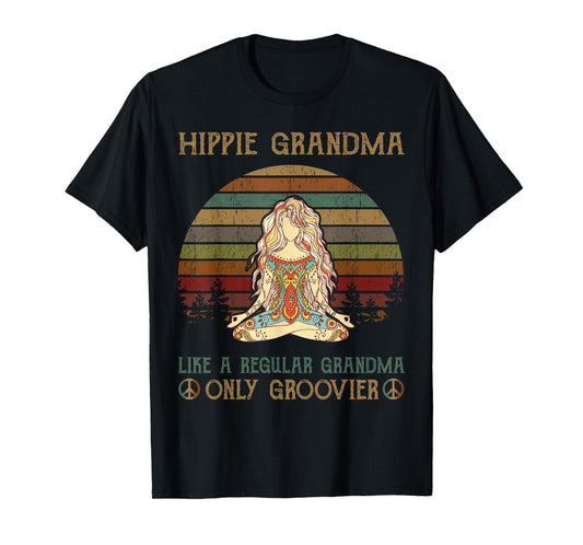 Hippie Grandma Like A Regular Grandma Vintage T-Shirt
