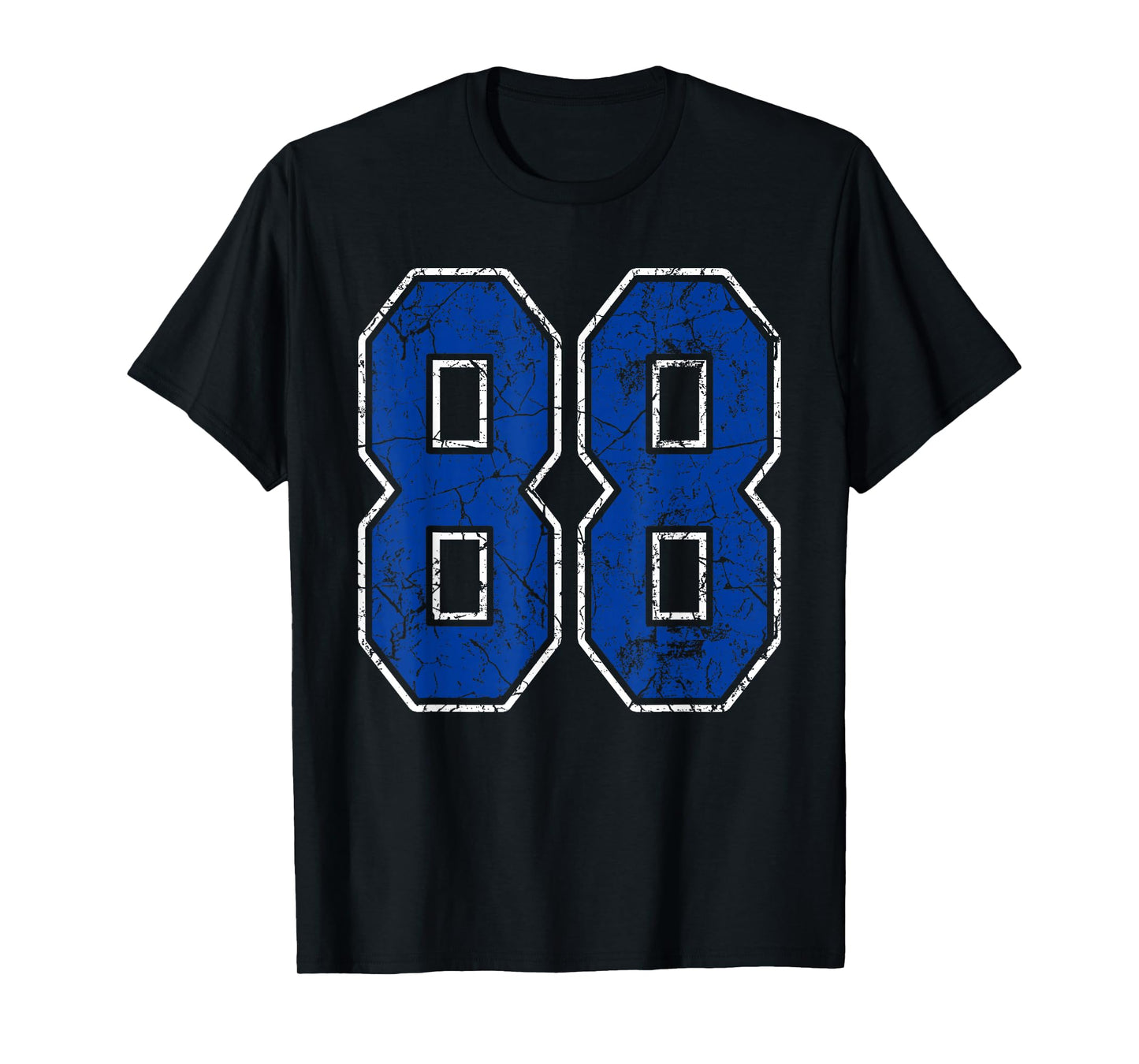 Royal Blue and White Number 88 Jersey Player Uniform #88 Fan T-Shirt