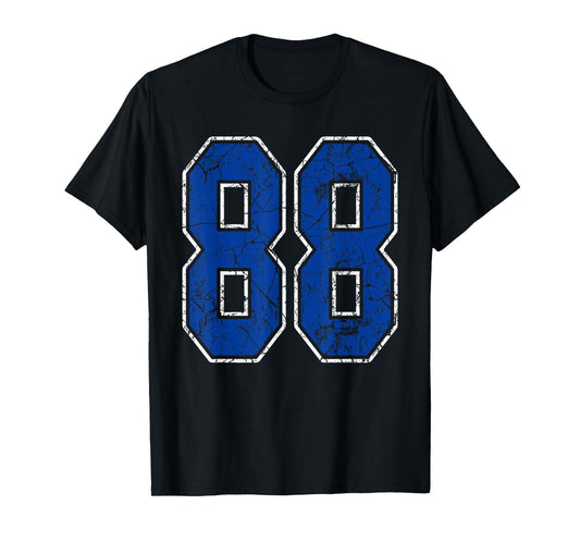 Royal Blue and White Number 88 Jersey Player Uniform #88 Fan T-Shirt