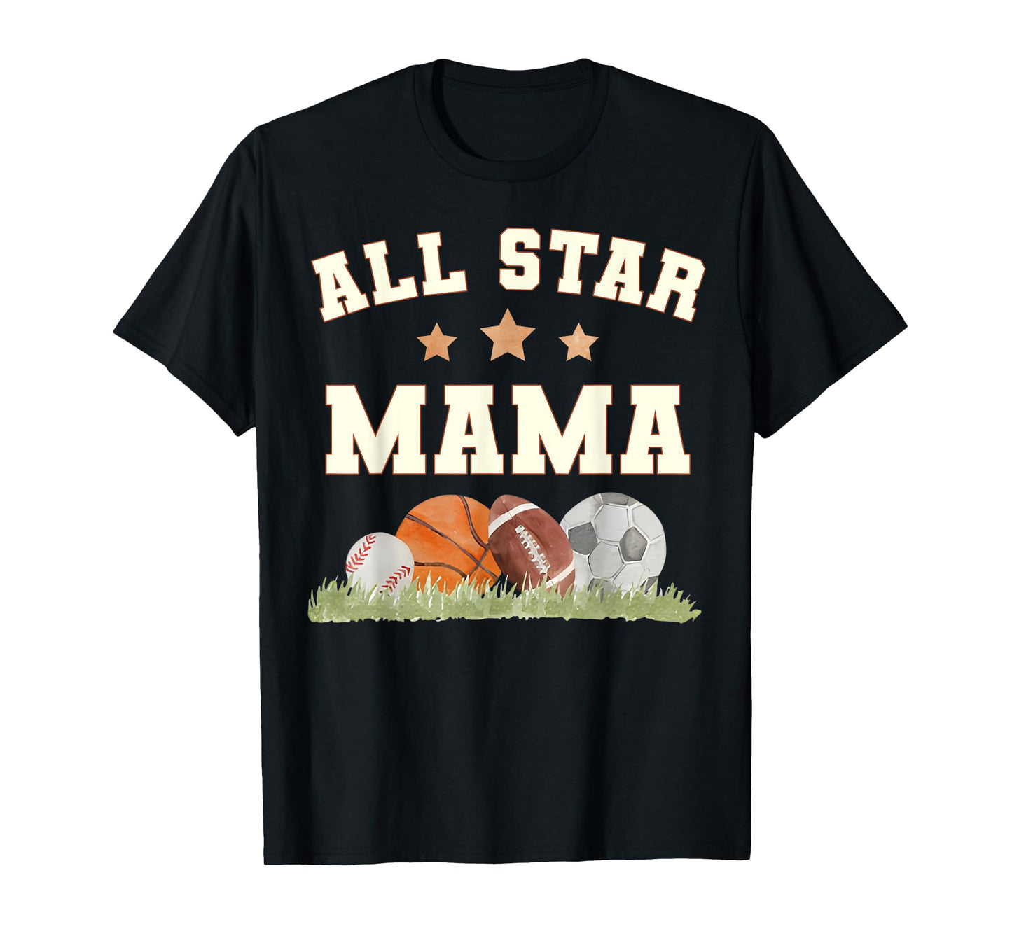 Mama of The Birthday Boy Basketball Football Soccer Sport T-Shirt