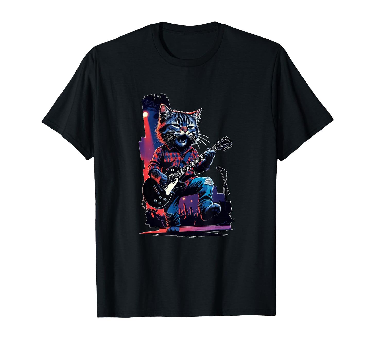 90's Grunge Rock Band Cat T-Shirt