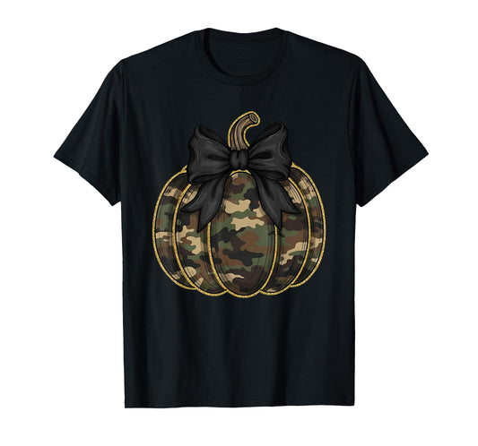 Camo Camouflage Pumpkin Halloween Costume Men Women Kids T-Shirt