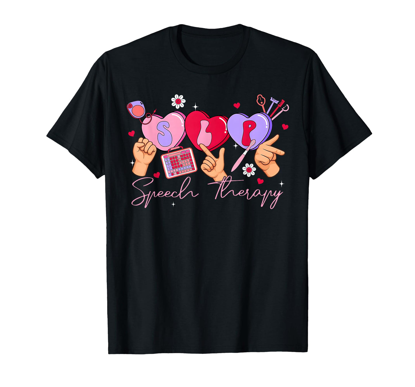 Valentine SLP Speech Language Pathologist Student Teacher T-Shirt