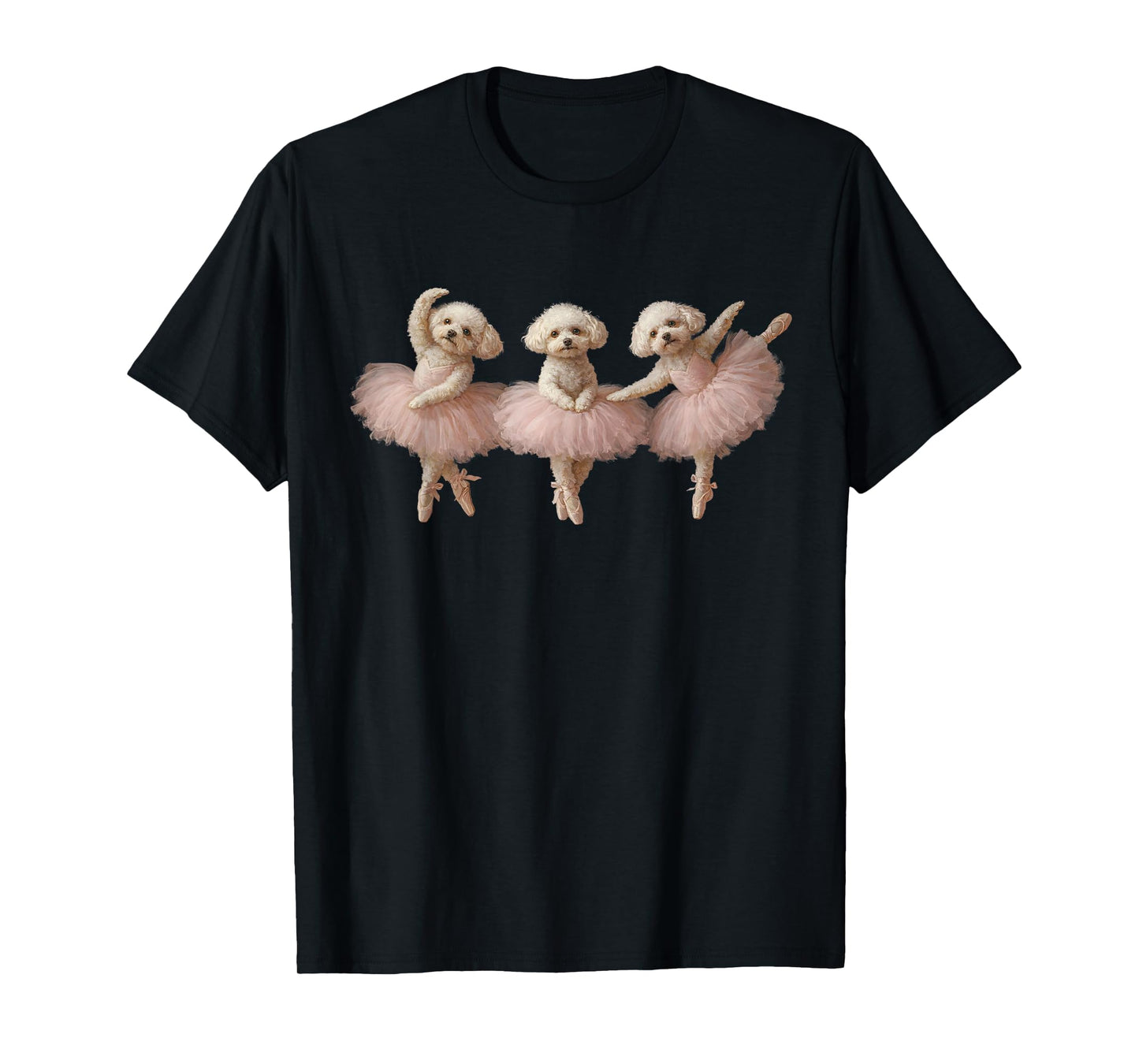Dog Poodle Ballet Dancer Mom Ballerina Teacher Cute Puppy T-Shirt