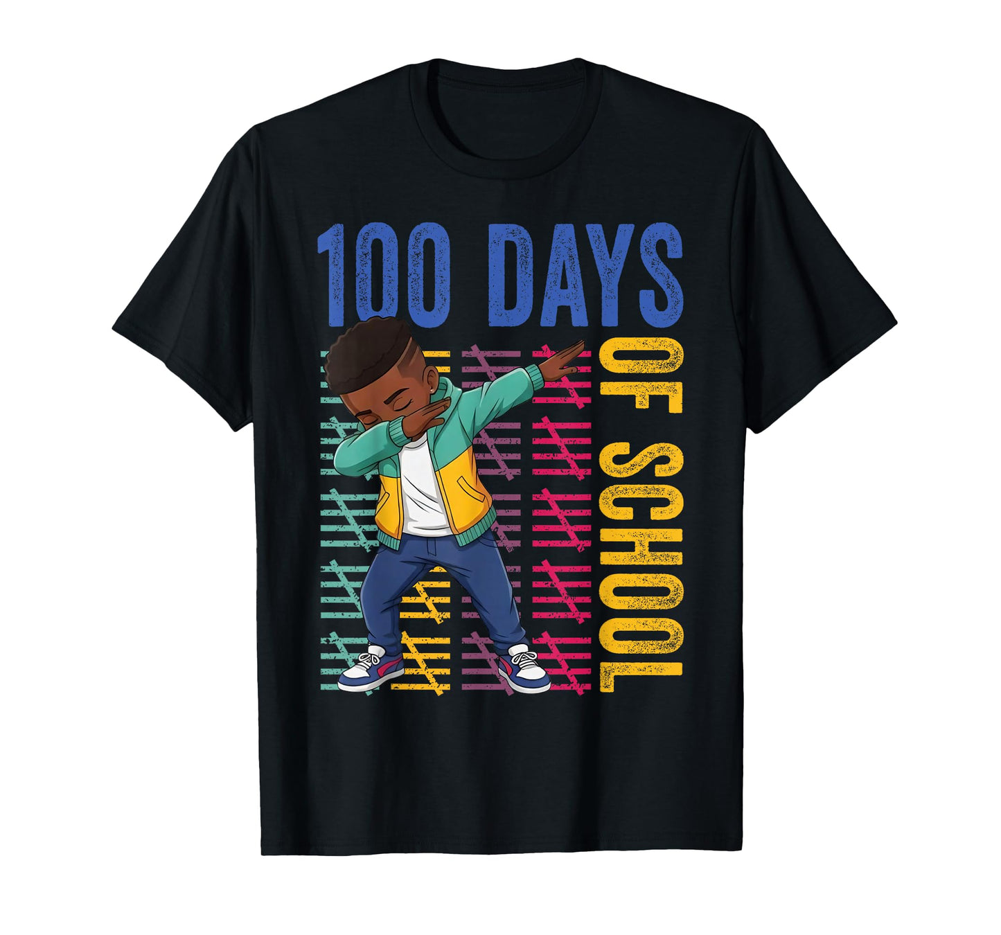 100 Days of School Dabbing Boy Student 100th Day of School T-Shirt