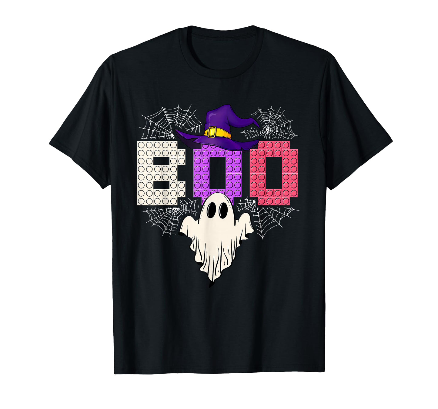 Halloween Boo Ghost Master Builder Blocks Building Boy Kids T-Shirt