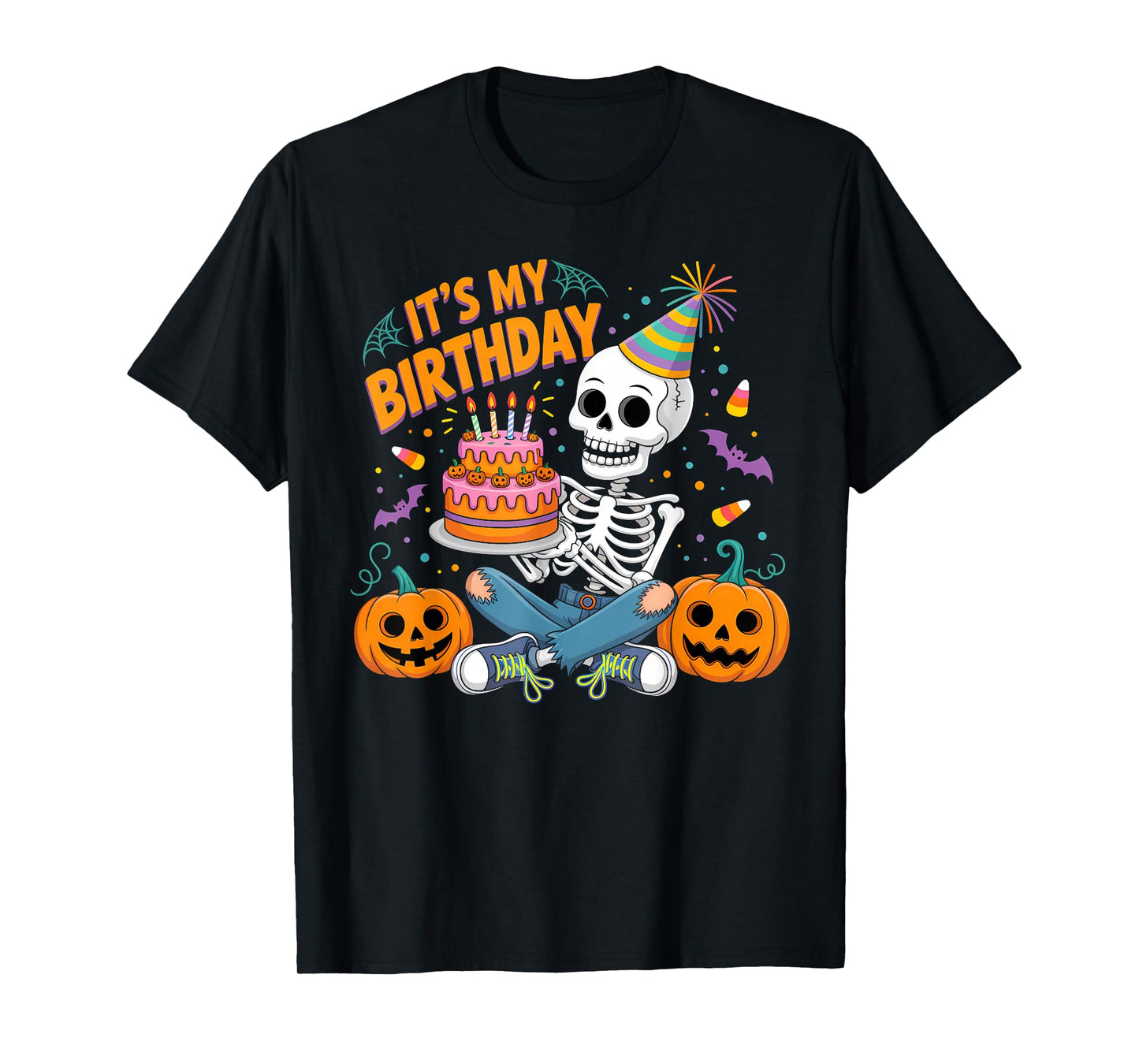 It's My Birthday Party Skeleton T-Shirt