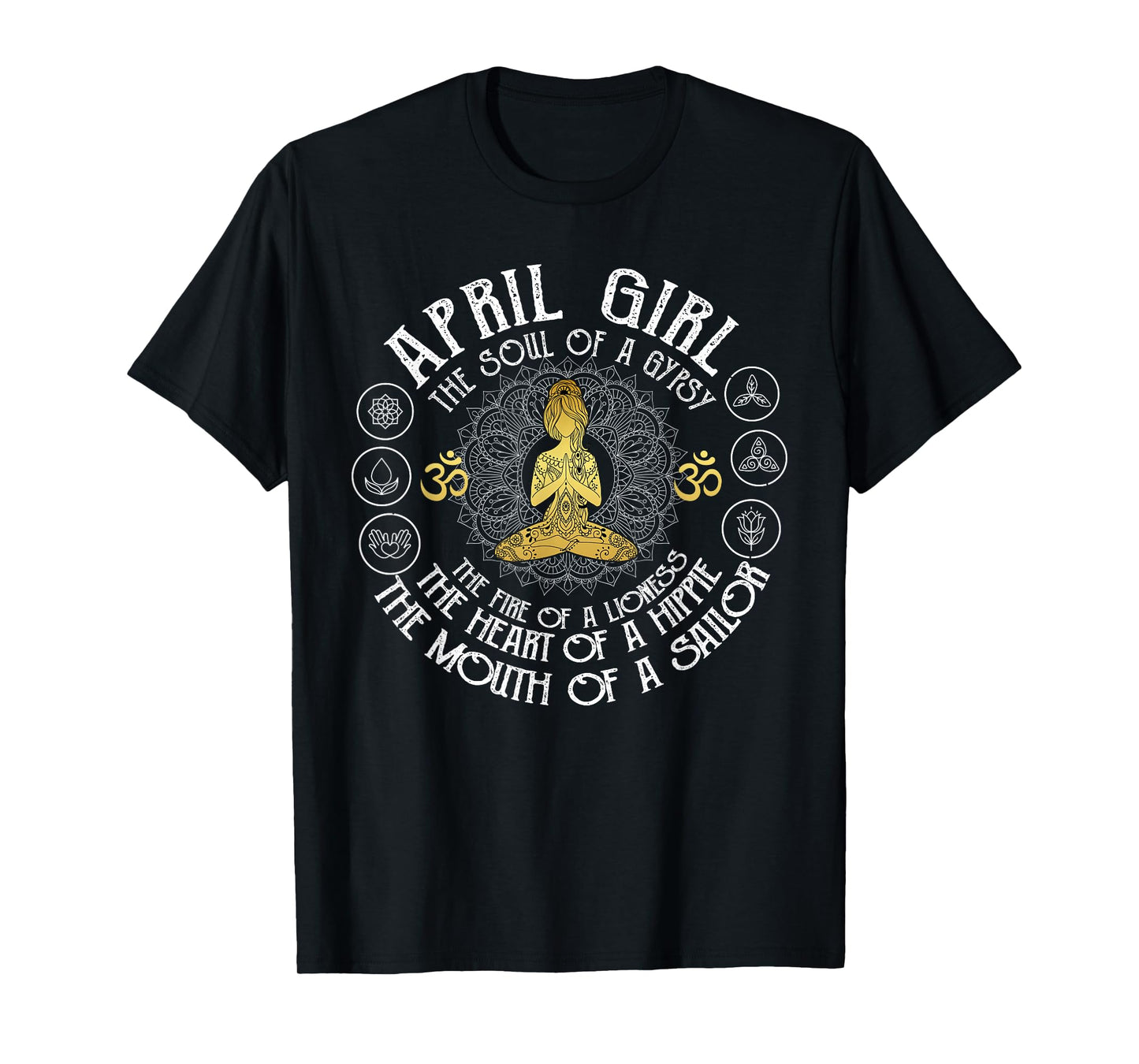 April Girl Witch Soul Funny Cute Vintage Birthday April Yoga T-Shirt