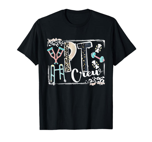 Leopard PT Physical Therapist Squad Physical Therapy T-Shirt