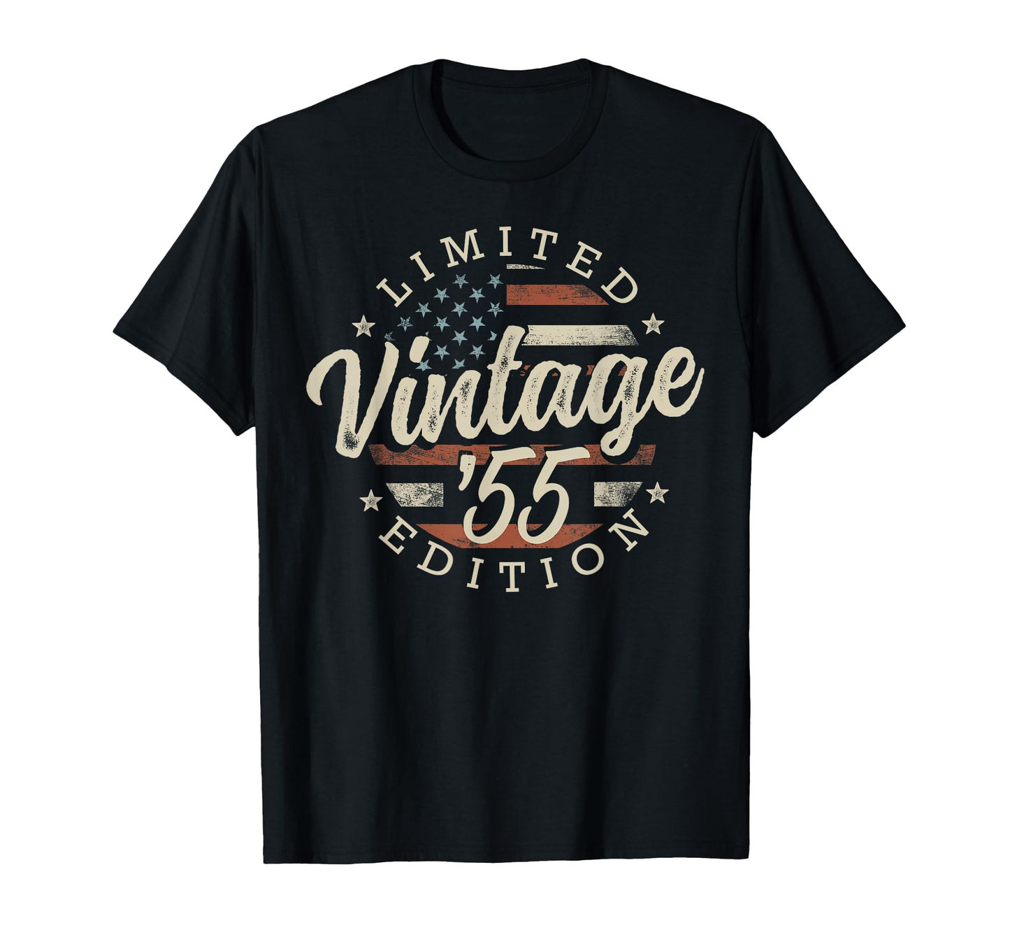 Vintage 1955 Limited Edition USA Flag 70th Birthday T-Shirt