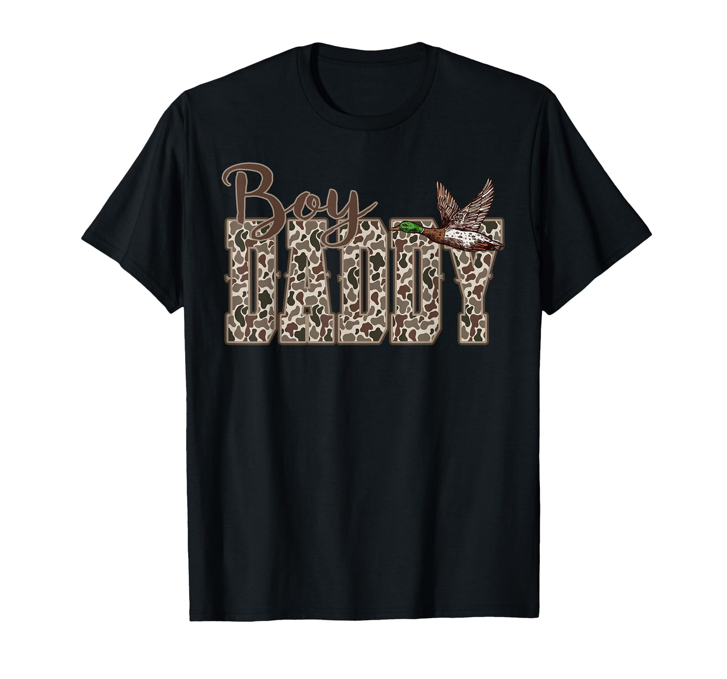 Hunting Boy Daddy Duck Camouflage Camo Preppy Camo Dad T-Shirt