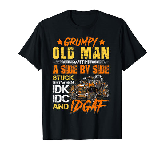 SXS UTV Grumpy Old Man With SIde By Side T-Shirt