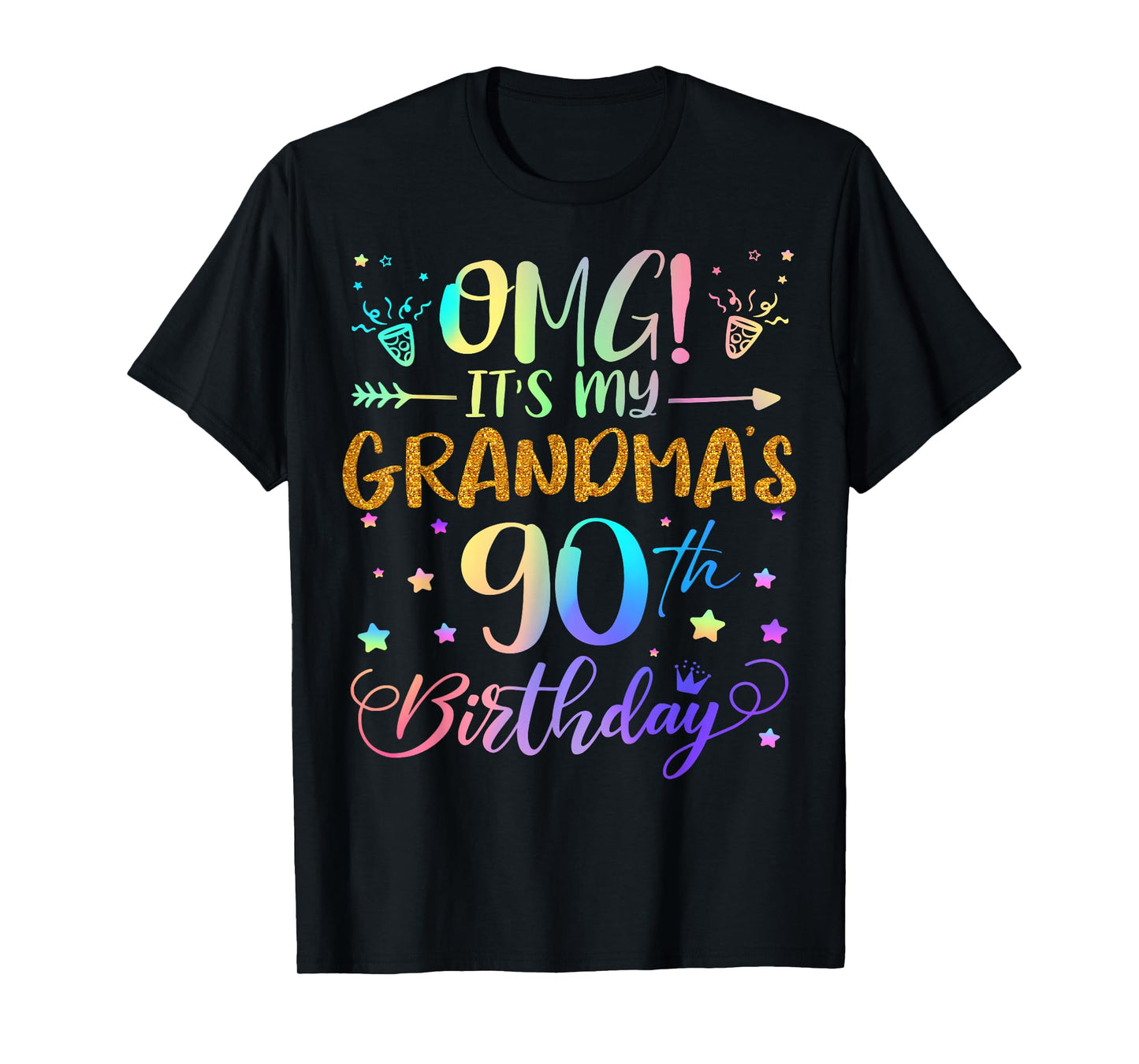 OMG It's My Grandma's 90th Birthday Sweet 90 Years Old T-Shirt