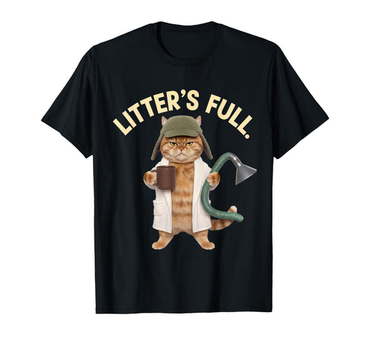 Litter’s Full Funny Cat Parody Christmas Humor Quote T-Shirt