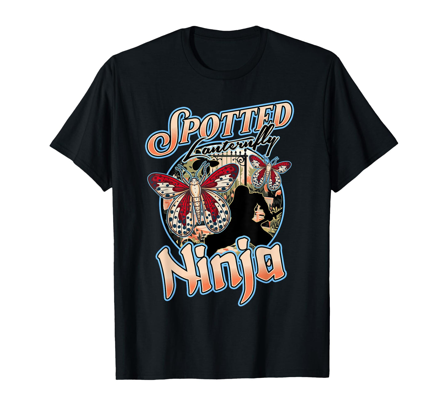 Spotted Lanternfly Trap Ninja Warrior Assassin Lantern Fly T-Shirt