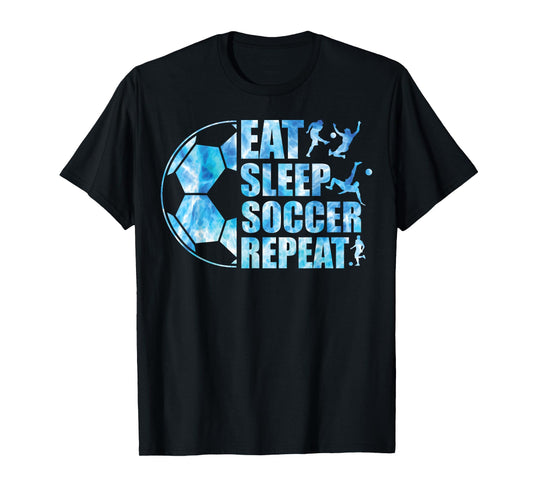Soccer T Shirt Eat Sleep Soccer Repeat Boys Youth Kids T-Shirt