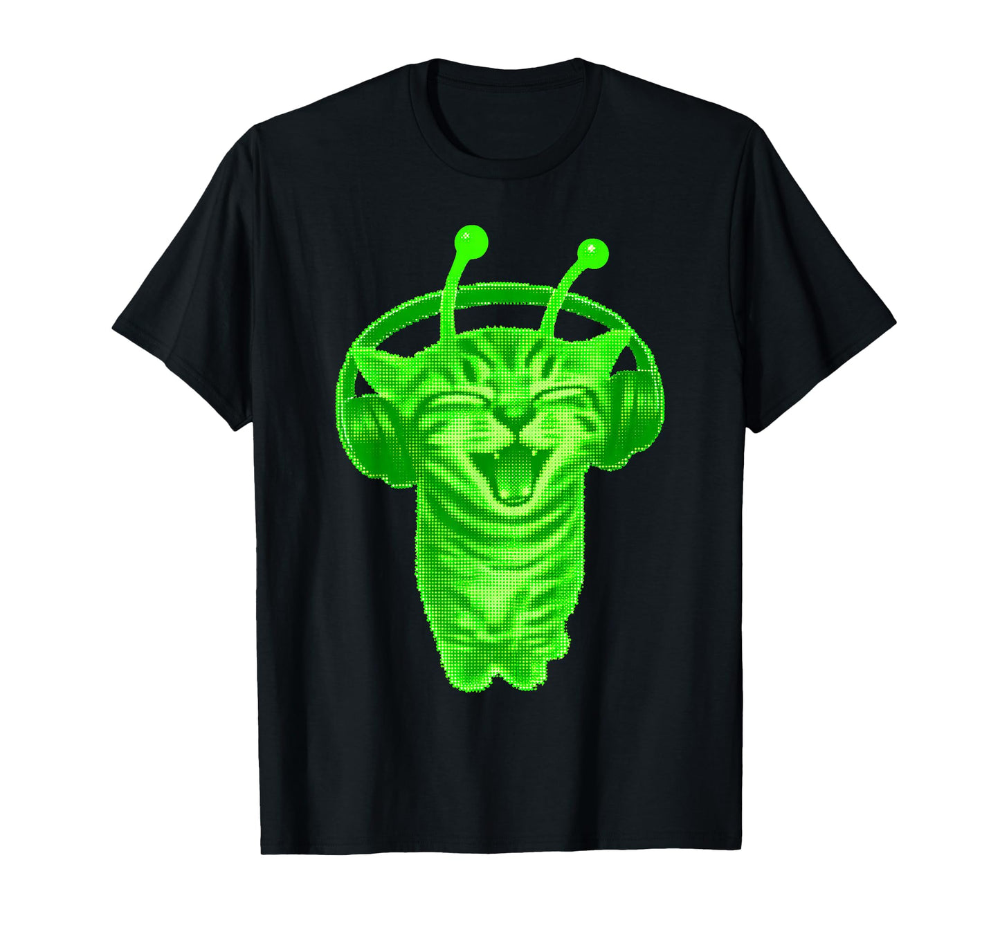 Y2K Alien Cat Meme Retro Silly Cat Vintage Space Kitty Funny T-Shirt