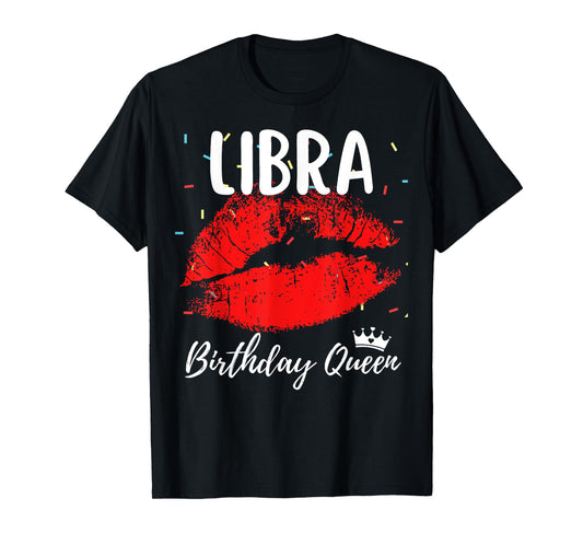 Libra Birthday Queen Libra Zodiac Sign September October T-Shirt