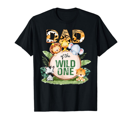 Dad Of The Wild One 1st Birthday Safari Family Matching T-Shirt