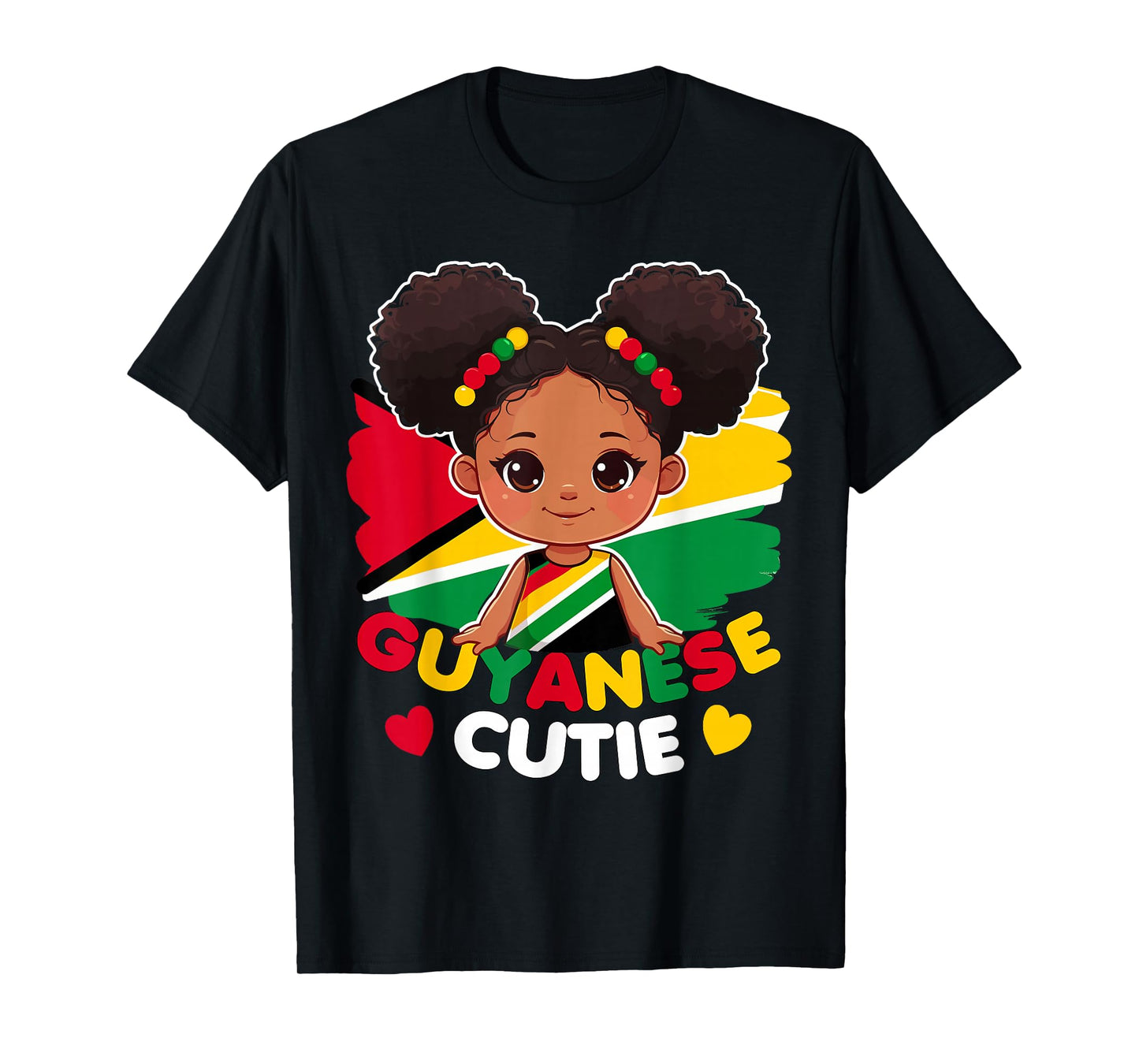 Guyanese Cute Guyana Flag Princess, Toddler, Kids, Girls T-Shirt