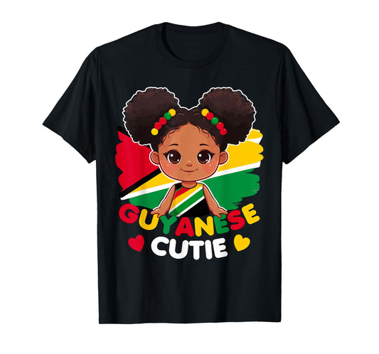 Guyanese Cute Guyana Flag Princess, Toddler, Kids, Girls T-Shirt