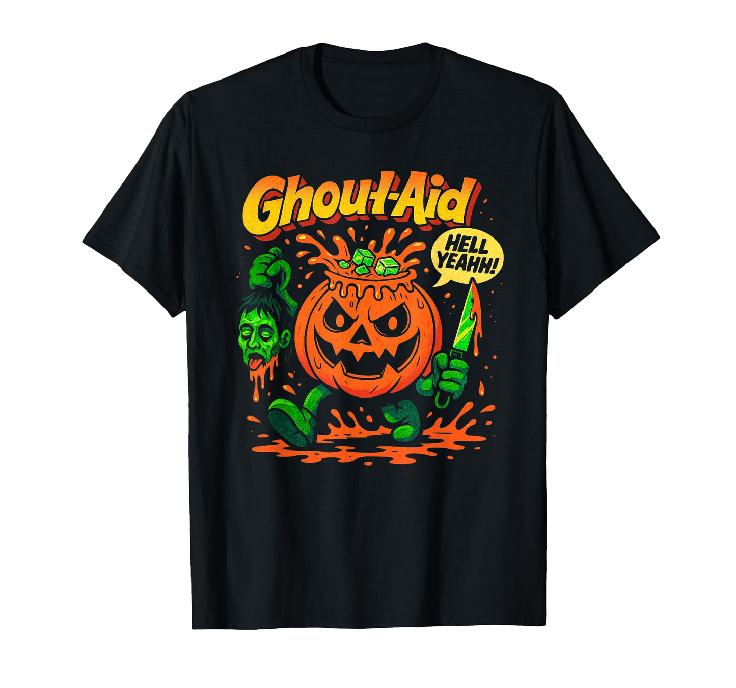 Ghoul-Aid Pumpkin Halloween – Funny Scary Parody T-Shirt