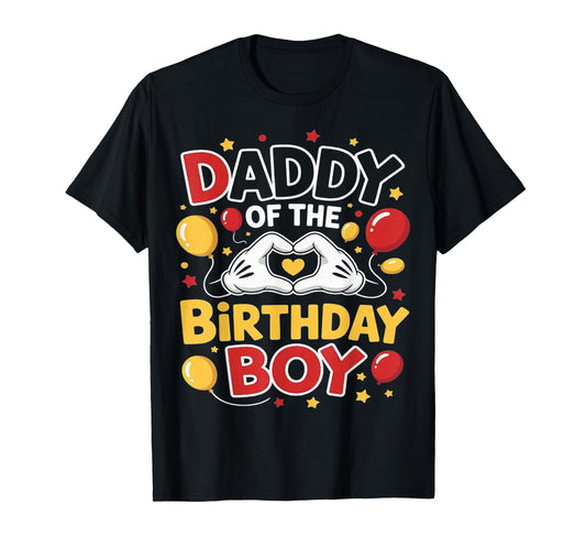 Daddy Of The Birthday Boy Shirt matching Dad Son Family Bday T-Shirt