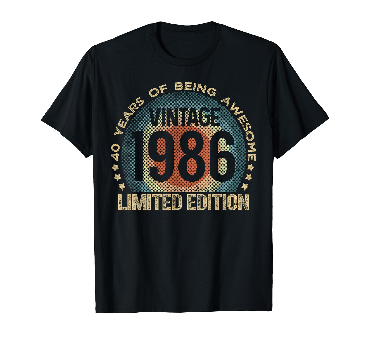 40 Year Old Gifts Vintage 1986 Limited Edition 40th Birthday T-Shirt