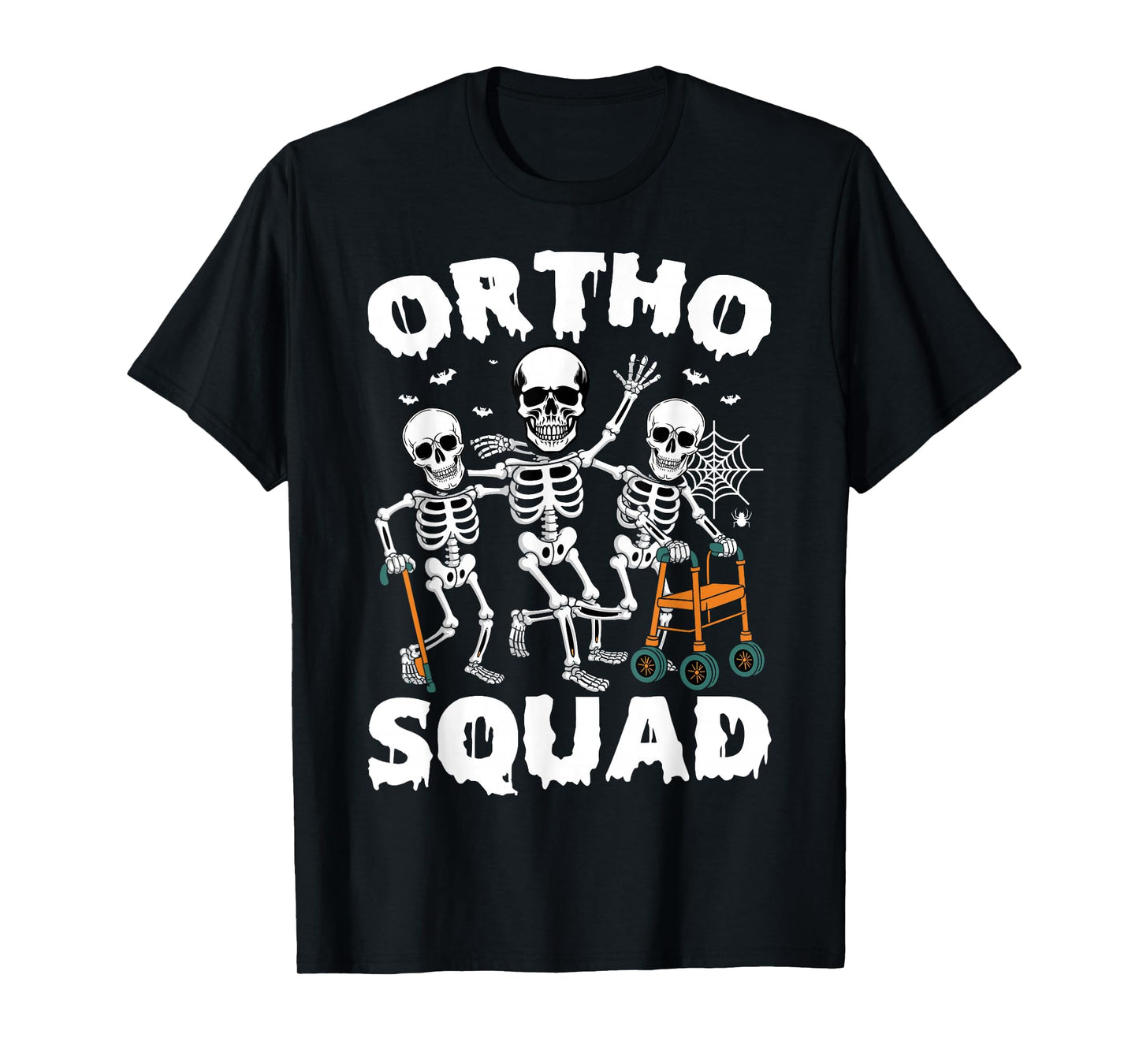 Ortho Squad Skeleton RN Orthopedic Nurse Halloween T-Shirt