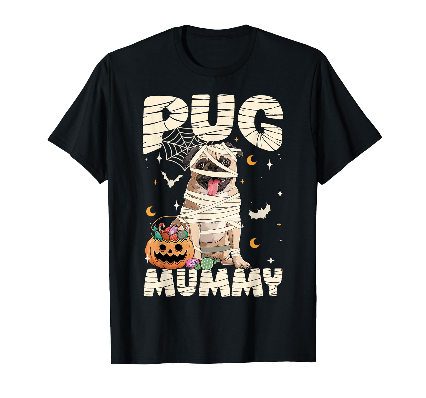 Halloween Costume Pug Lover Mummy Dog Owner For Men Women T-Shirt