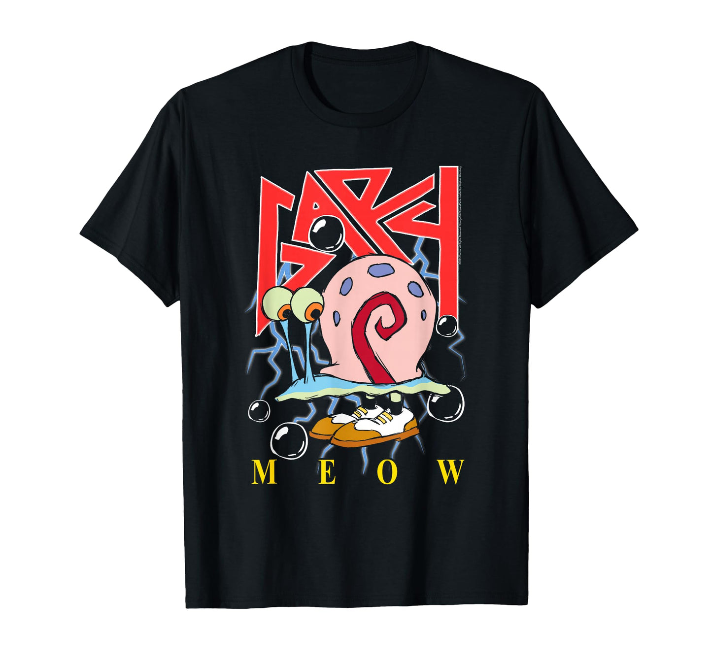 SpongeBob SquarePants Gary Snail Heavy Metal Band T-Shirt