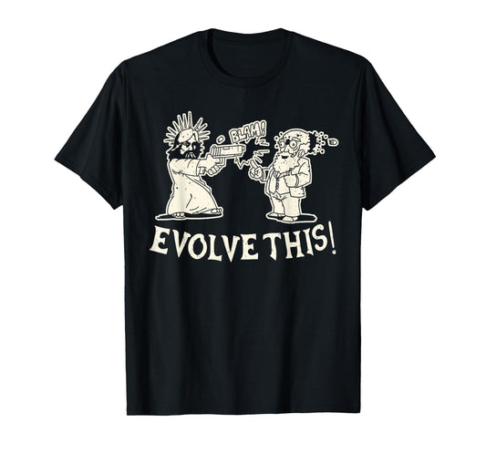 Vintage Evolve This Jesus And Darwin 3 T-Shirt