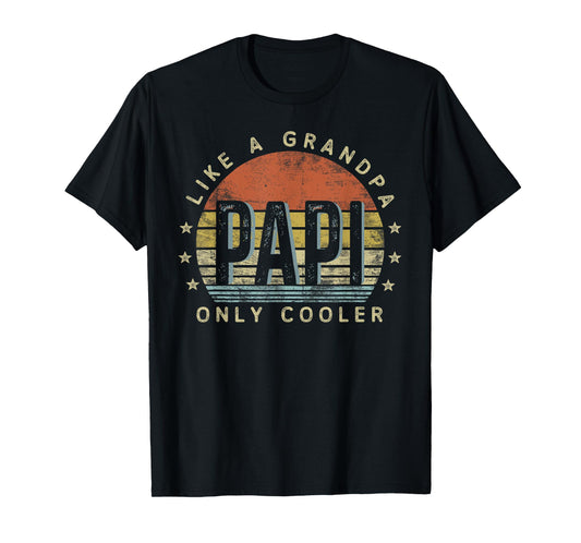 Papi Like a Grandpa Only Cooler Papi Gifts Vintage Style T-Shirt