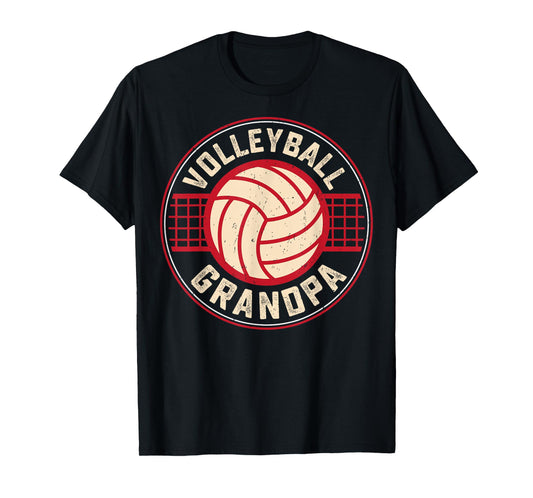 Volleyball Grandpa Fathers Day Volleyball Lover Grandfather T-Shirt