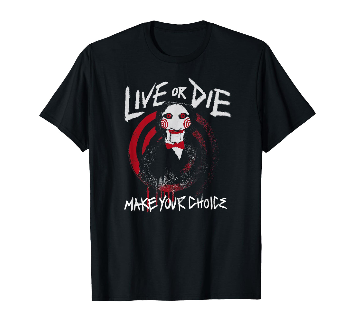 Saw Live or Die Spiral Jigsaw Horror Movie T-Shirt