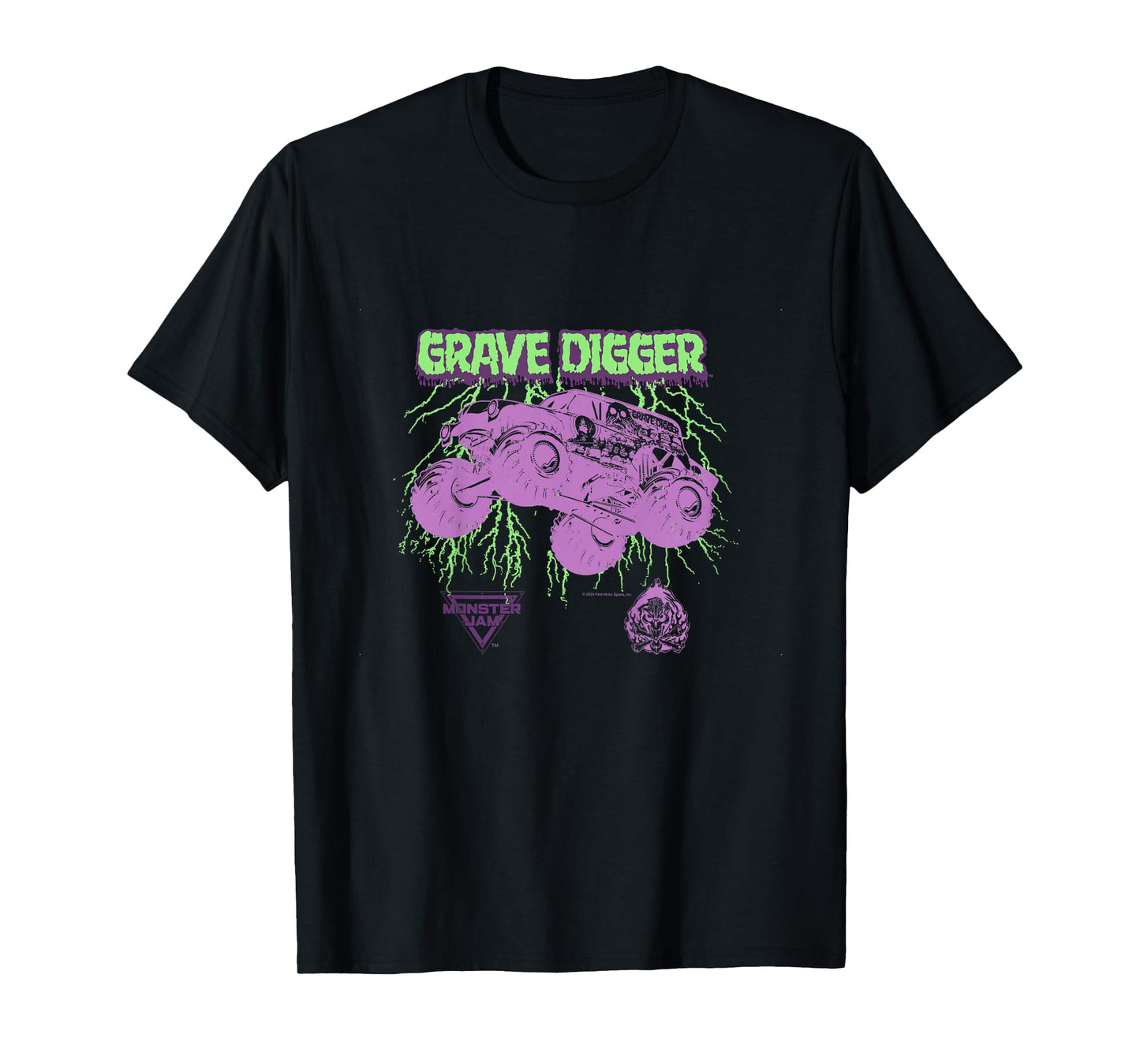 Monster Jam Kids Grave Digger Lightning T-Shirt