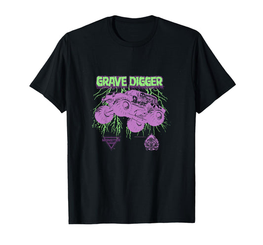 Monster Jam Kids Grave Digger Lightning T-Shirt